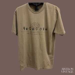 Alstyle Wildlife Graphic Tee | Brown Cotton | Size L | Vintage